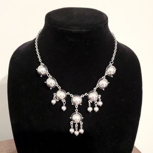 Silver statement necklace